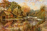 Michael Longo Canvas Paintings - Autumnal Reflections